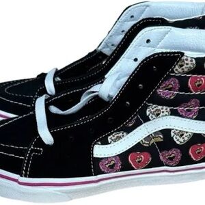 Vans High-Top Sneakers - Black with Heart Design NEW!